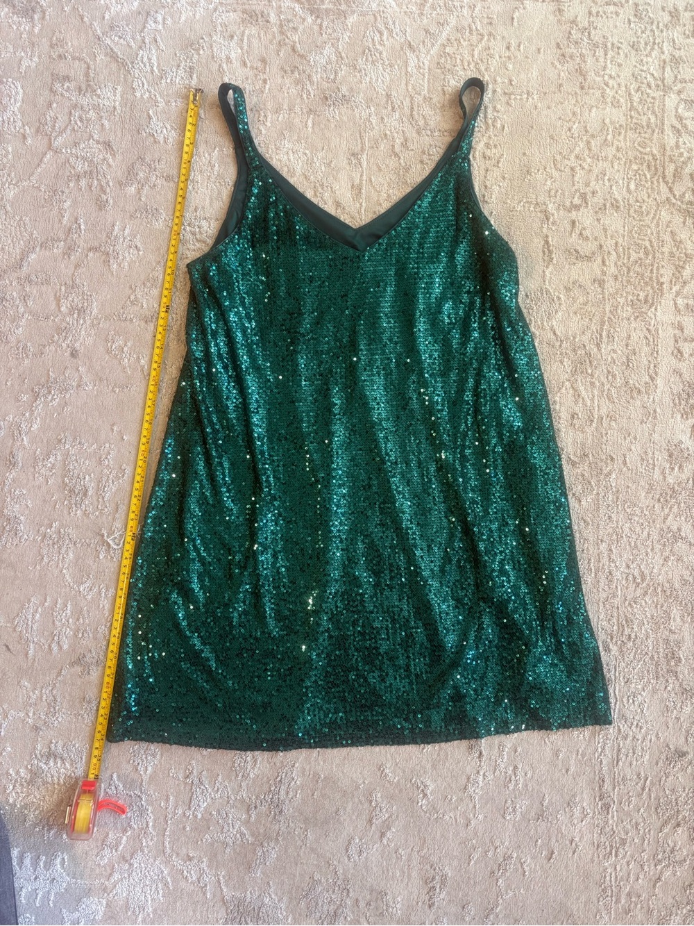 Sparkling Emerald Sequin shift Dress - Women's xl - Picture 3 of 12